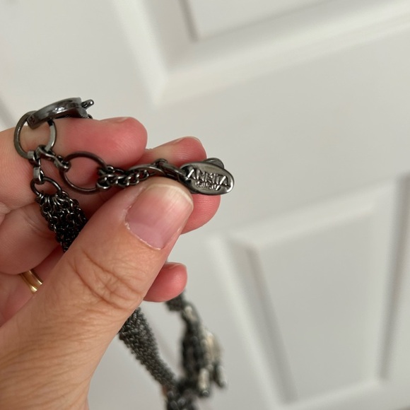 4/$50 Elegant Black and Silver Statement Necklace 16 inches 💝 - Picture 6 of 8